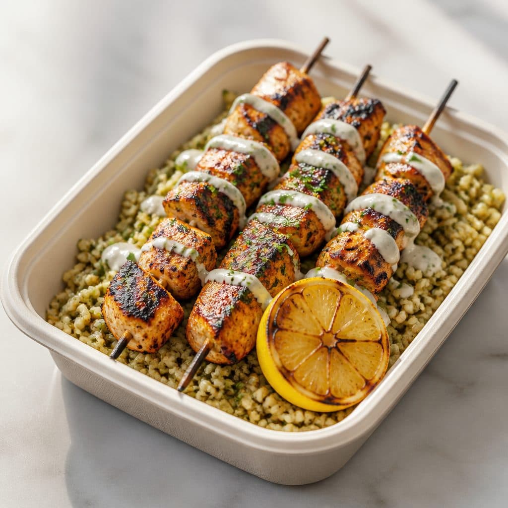 Shish Tawook & Freekeh