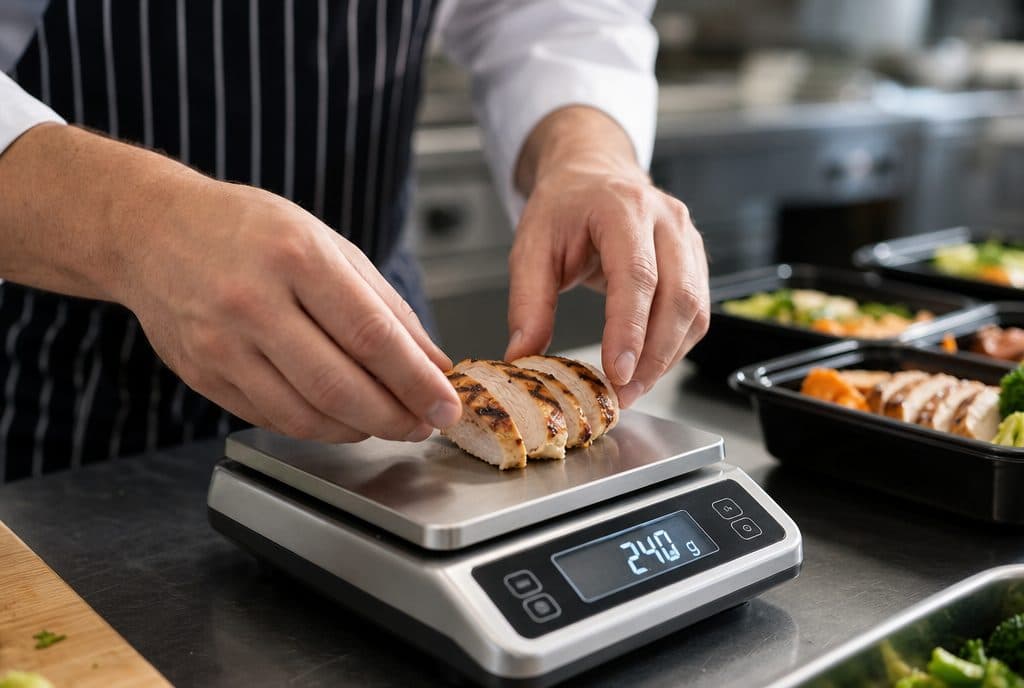Weighing protein on a scale